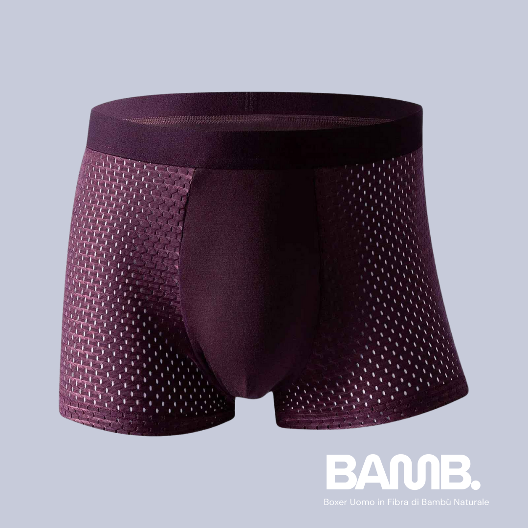 Bamb – 4 Boxer Uomo in Fibra di Bambù Naturale