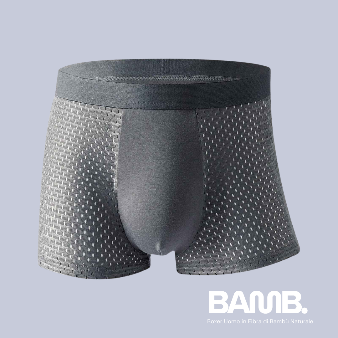 Bamb – 4 Boxer Uomo in Fibra di Bambù Naturale