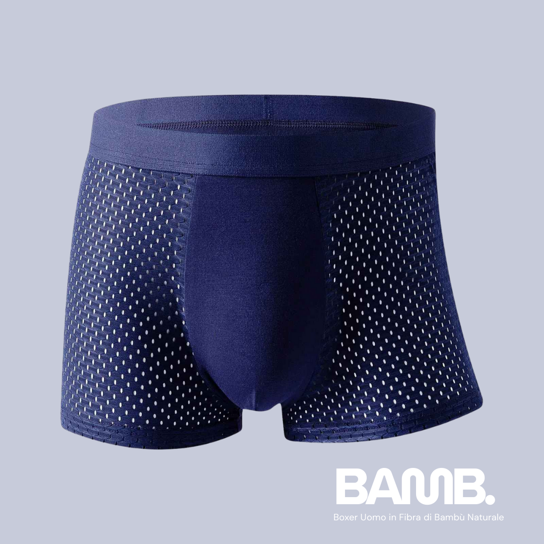 Bamb – 4 Boxer Uomo in Fibra di Bambù Naturale