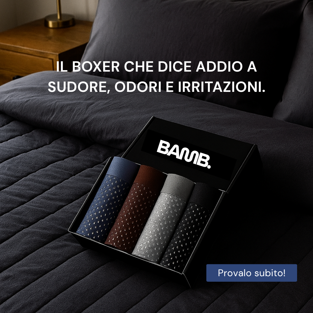Bamb – 4 Boxer Uomo in Fibra di Bambù Naturale